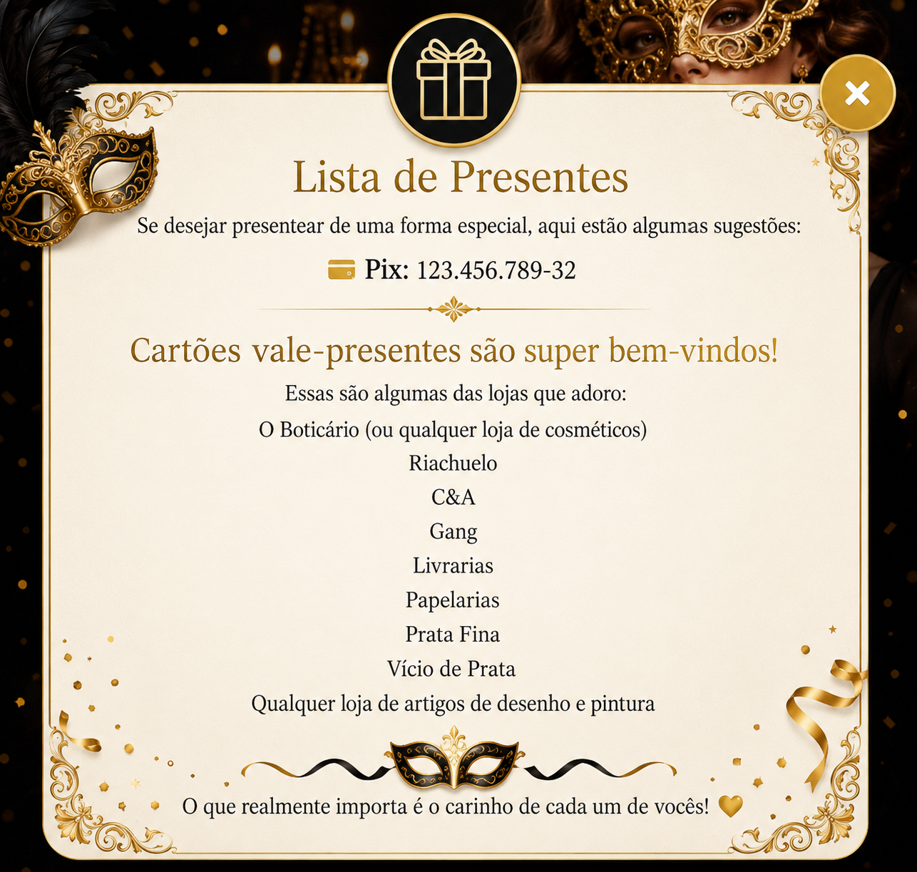Lista de presentes